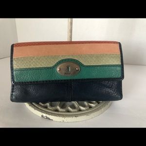 Fossil wallet multicolored